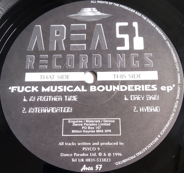 Fuck Musical Bounderies EP back cover