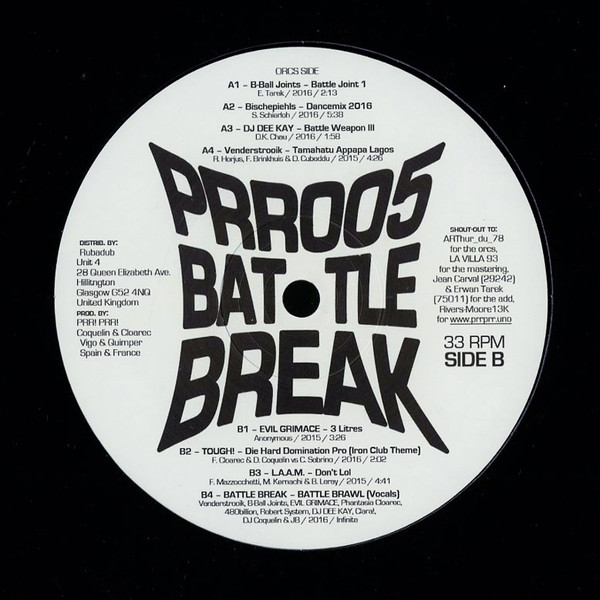 Battle Break EP back cover