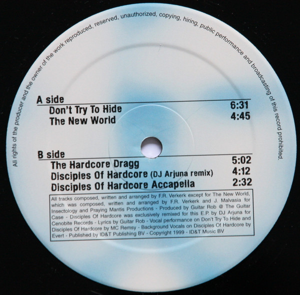 Don't Try To Hide front label