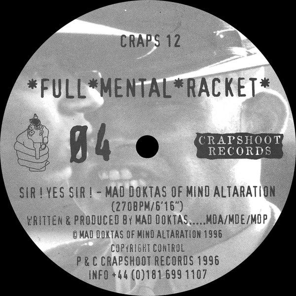 Full Mental Racket back label