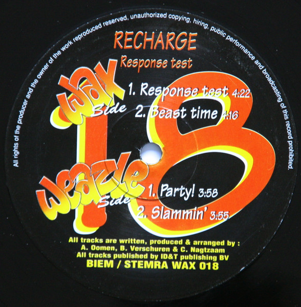 Response Test front label