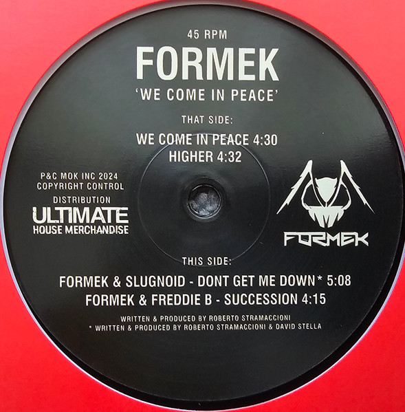 We Come In Peace front label