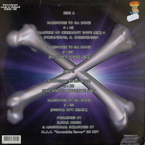 Hardcore To Da Bone (1997 Remixes) back cover