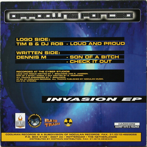Invasion EP back cover