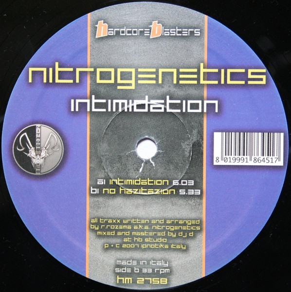 Intimidation back label