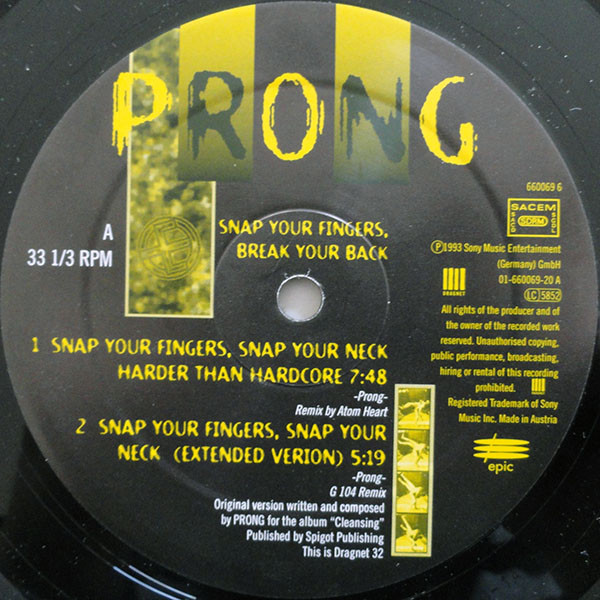 Snap Your Fingers Break Your Back (The Remix EP) front label