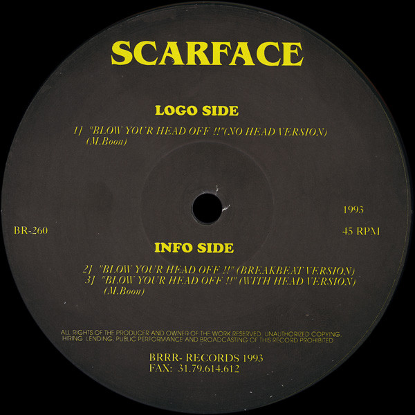 Blow Your Head Off front label