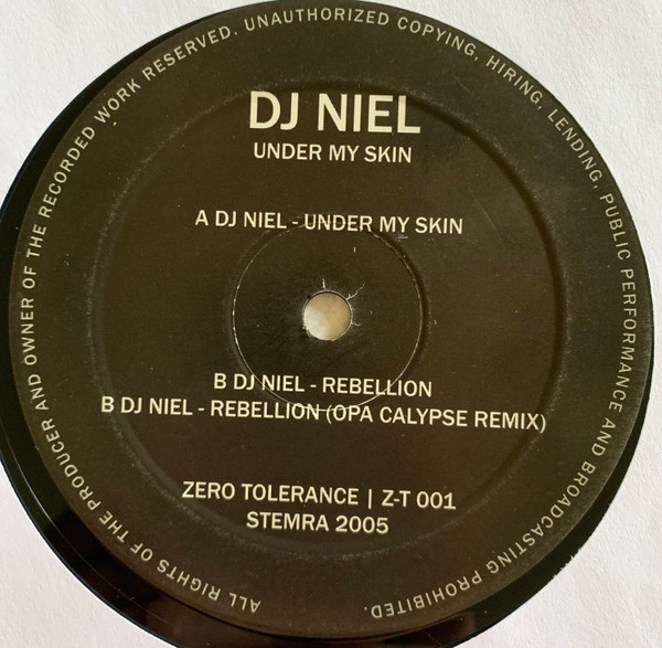 Under My Skin front label
