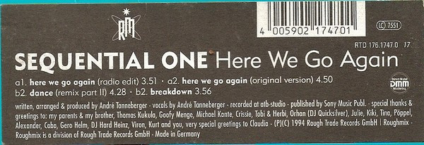 Here We Go Again back cover