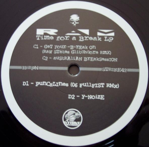 Time For A Break LP back label