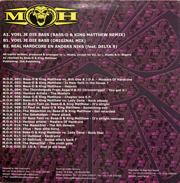Voel Je Die Bass back cover