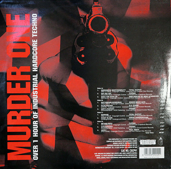 Murder One - Killer Hardcore Techno back cover