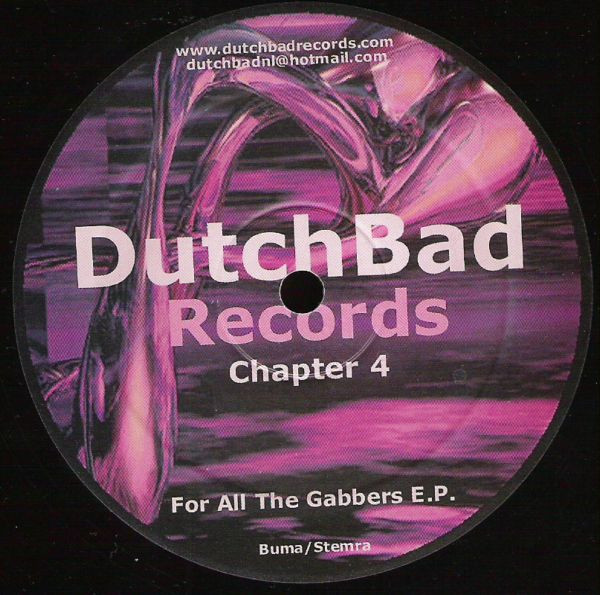 For All The Gabbers E.P. front label