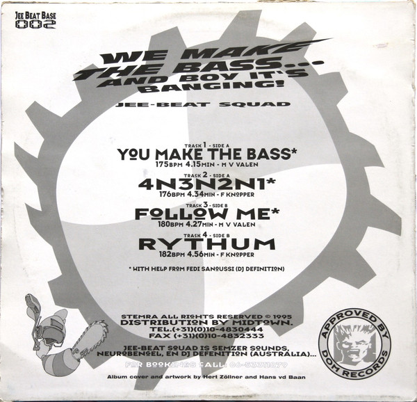 We Make The Bass... And Boy It's Banging! back cover