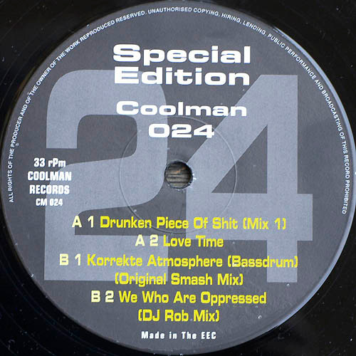Coolman Special Edition back label