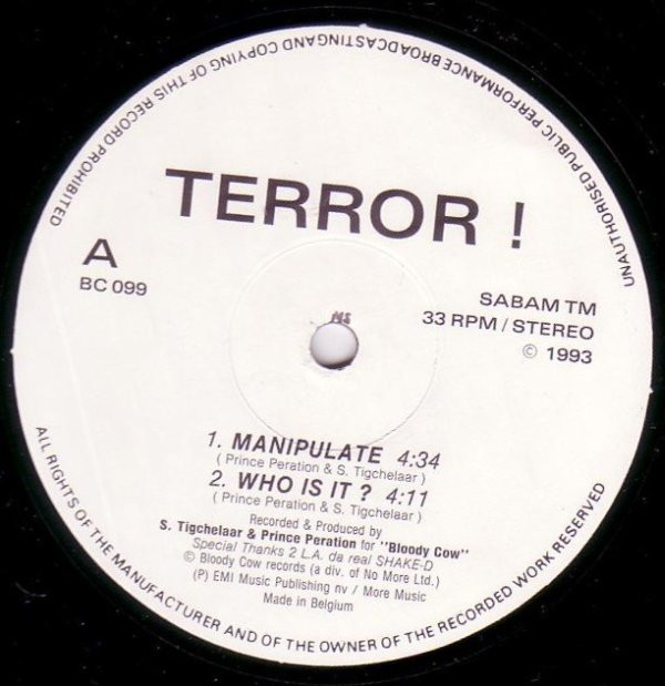 Terror ! front label
