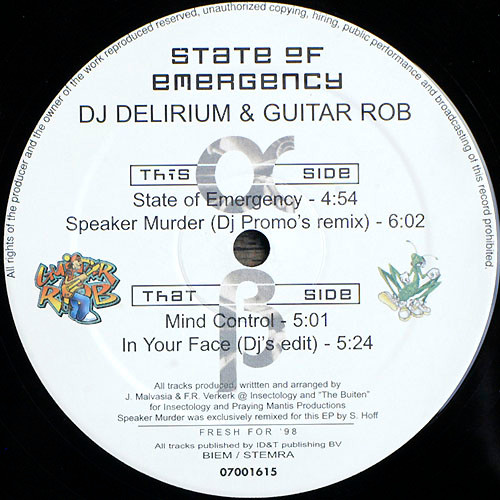 State Of Emergency back label