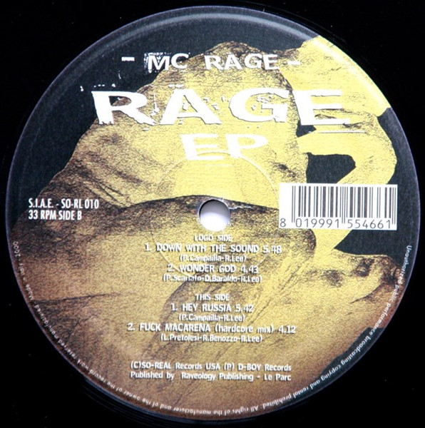 Rage EP front label
