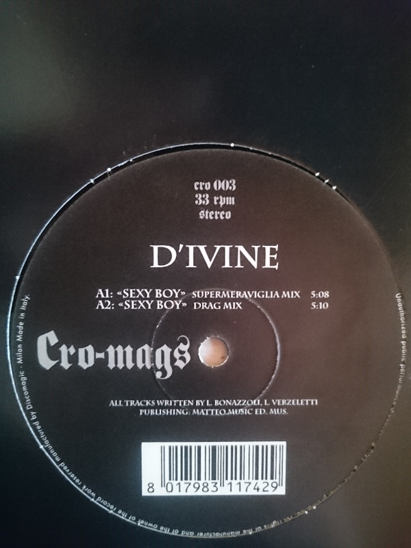 Sexy Boy front label