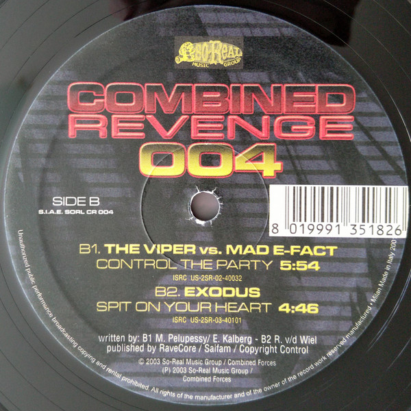 Combined Revenge 004 back label