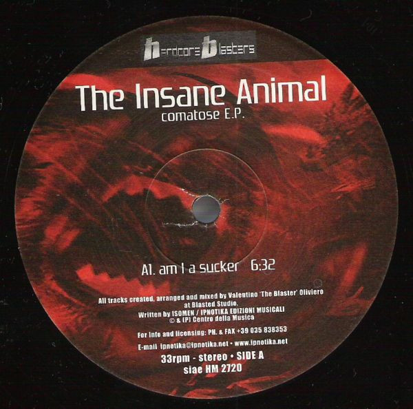 Comatose E.P. front label