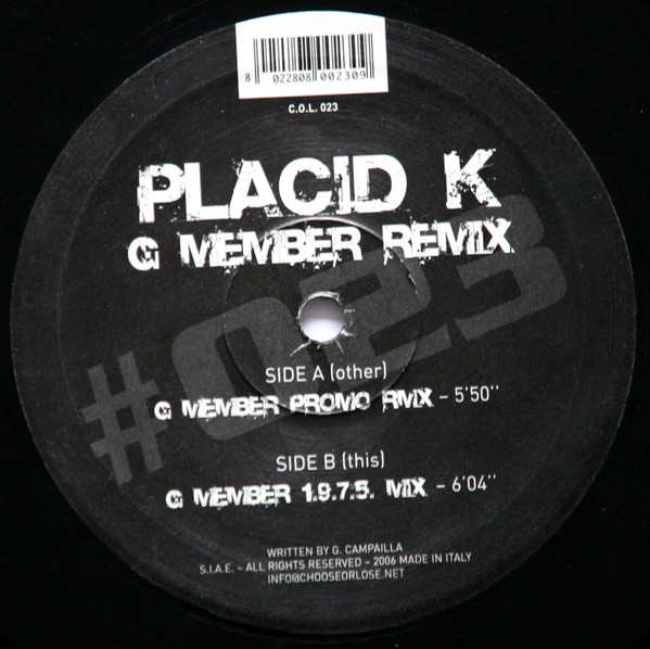 G Member (Remix) front label