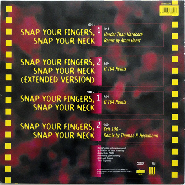 Snap Your Fingers Break Your Back (The Remix EP) back cover