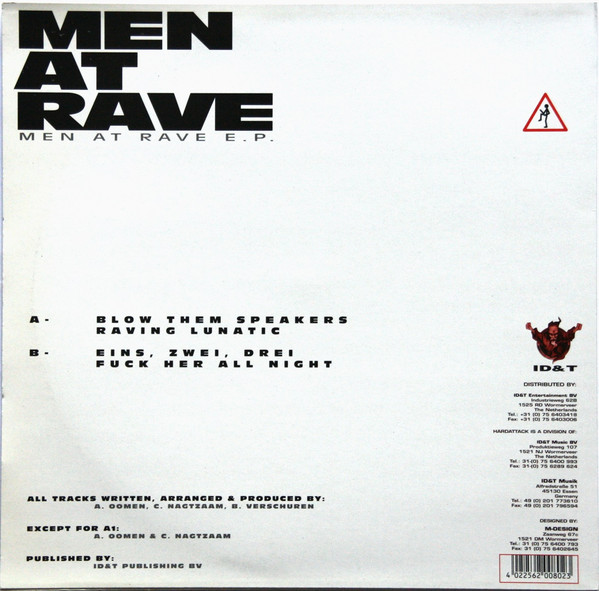 Men At Rave E.P. back cover