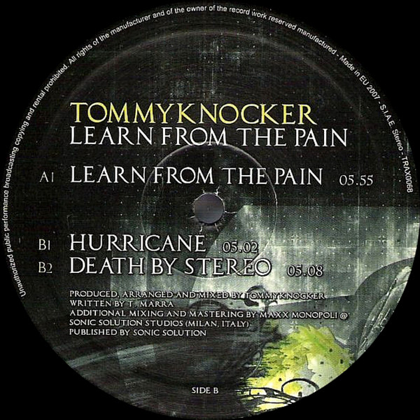 Learn From The Pain back label