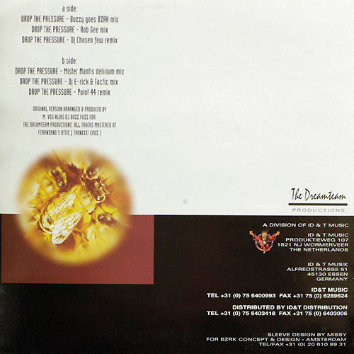 Drop The Pressure (The Mastermixes) back cover