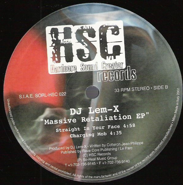 Massive Retaliation EP back label