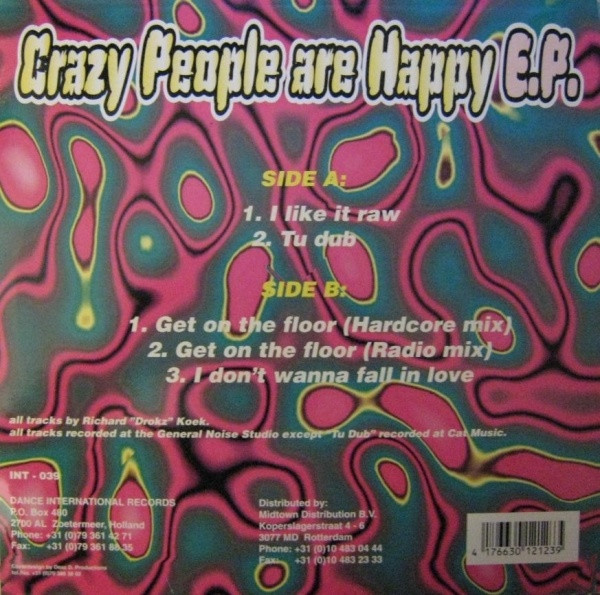 Crazy People Are Happy E.P. back cover