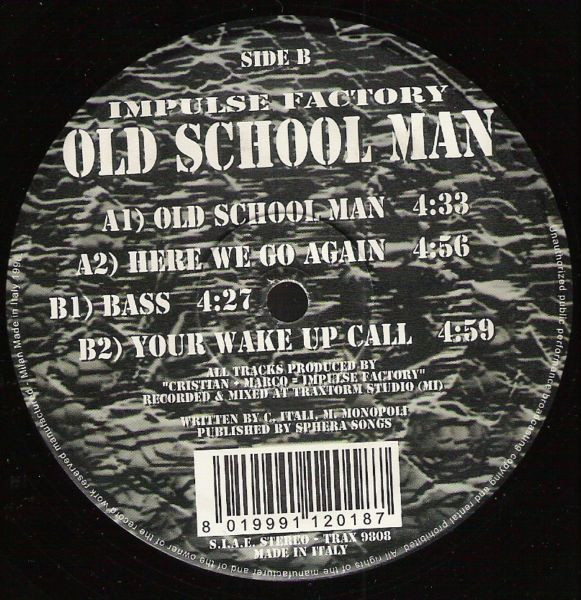 Old School Man back cover