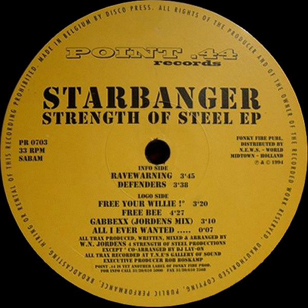 Strength Of Steel E.P. front label