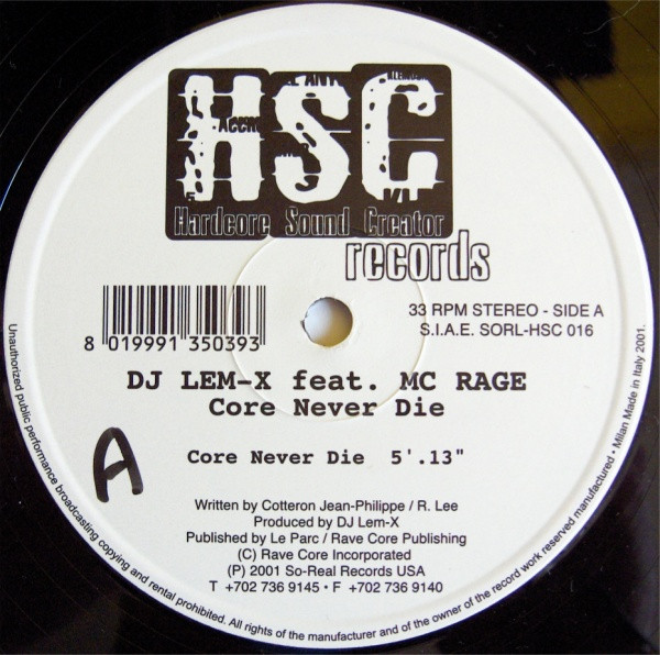Core Never Die front label