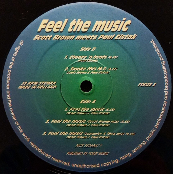 Feel The Music back label