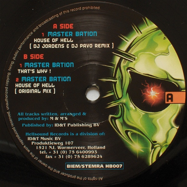 House Of Hell E.P. front label