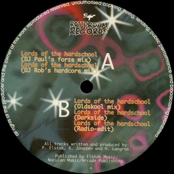 Lords Of The Hardschool front label