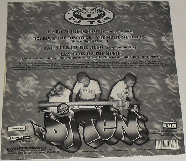 Tennant's Special EP / Destination Unknown back cover