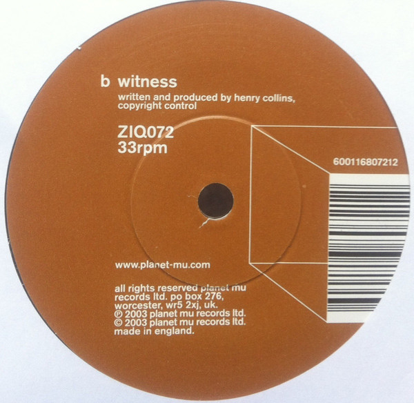 Shopliftin' Gabba / Witness back label