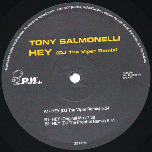 Hey (DJ The Viper Remix) front label