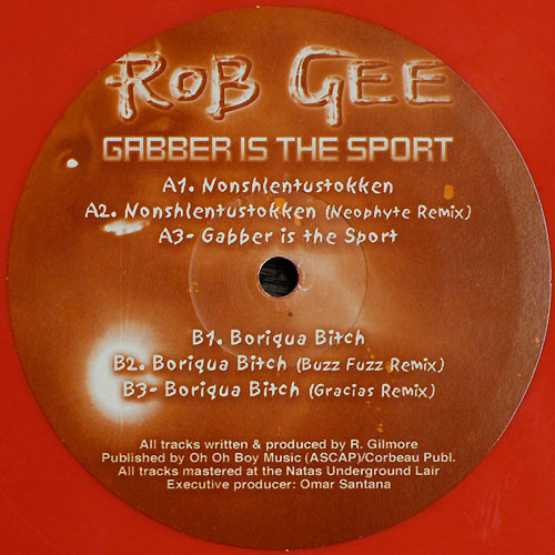 Gabber Is The Sport back label