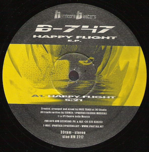 Happy Flight E.P. back cover