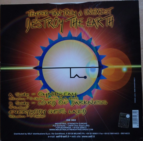 Destroy The Earth back cover
