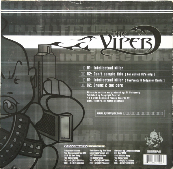 Intellectual Killer back cover