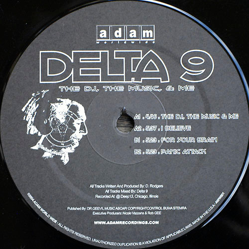 The DJ, The Music & Me back label