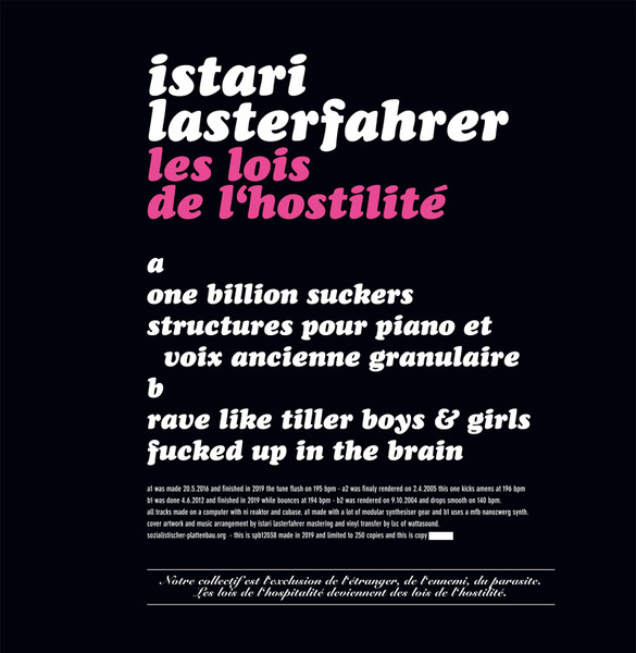Les Lois de L'hostilité back cover
