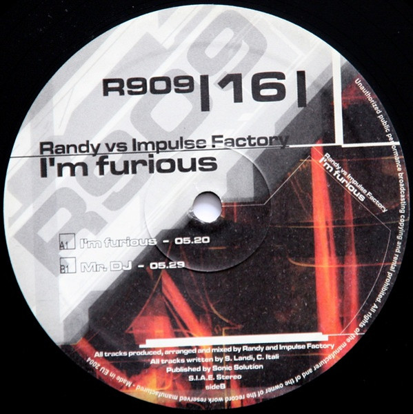 I'm Furious front label