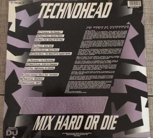 Technohead - Mix Hard Or Die back cover