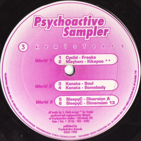 Psychoactive Sampler - 3 Kemisfears front cover